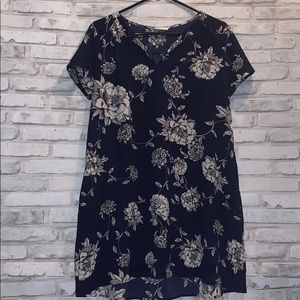 Lush Blue Floral Dress